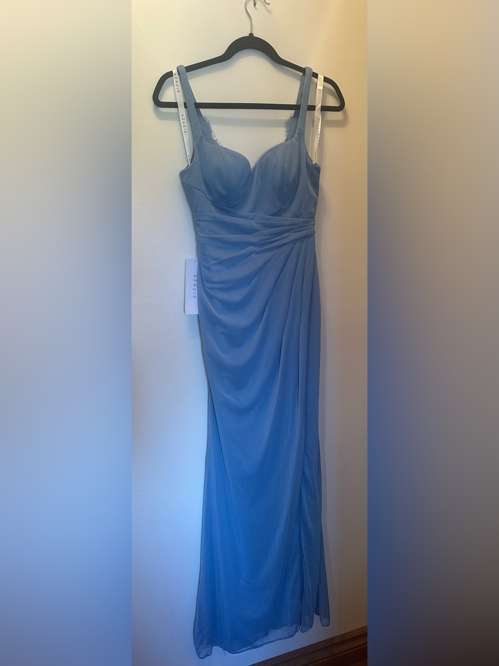 Azazie Steel Blue Verami Bridesmaid Dress